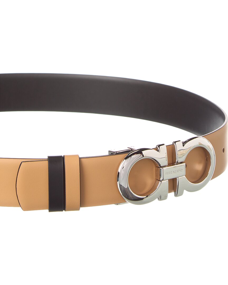 Ferragamo Gancini Reversible & Adjustable Leather Belt