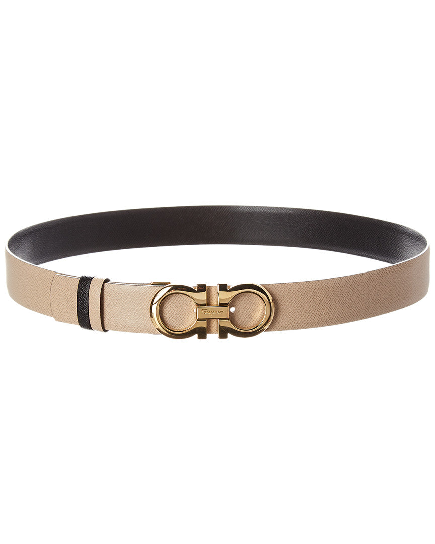 Ferragamo Gancini Reversible & Adjustable Leather Belt