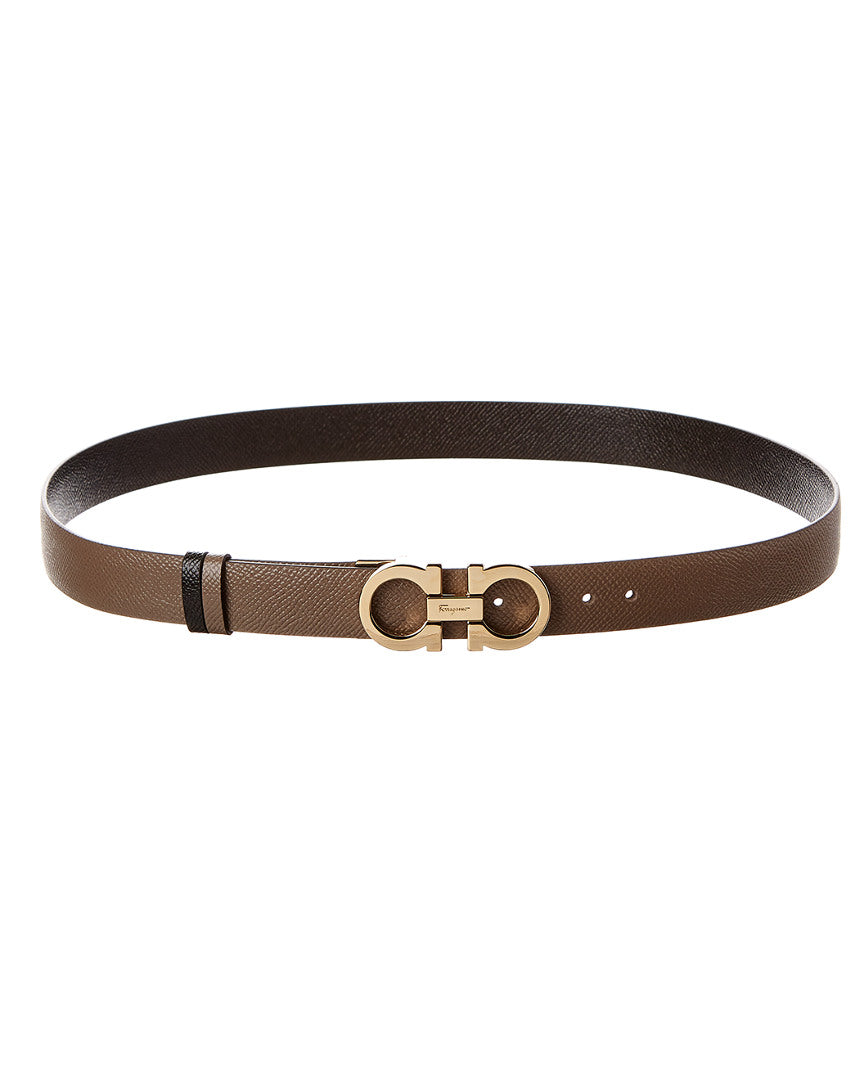 Ferragamo Gancini Reversible & Adjustable Leather Belt
