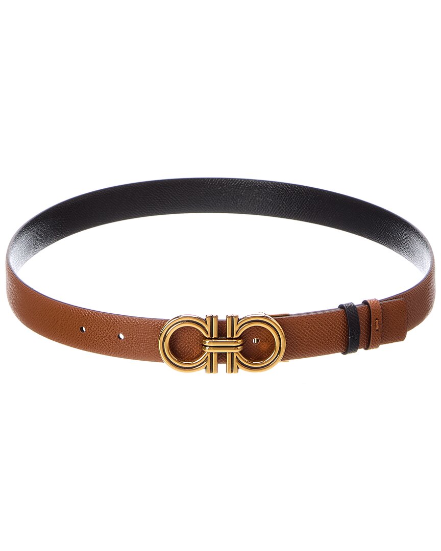 Ferragamo Gancini Reversible & Adjustable Leather Belt