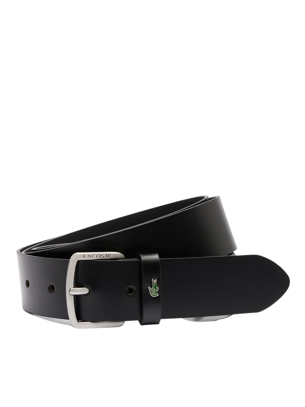 LACOSTE Smooth Leather Belt Black