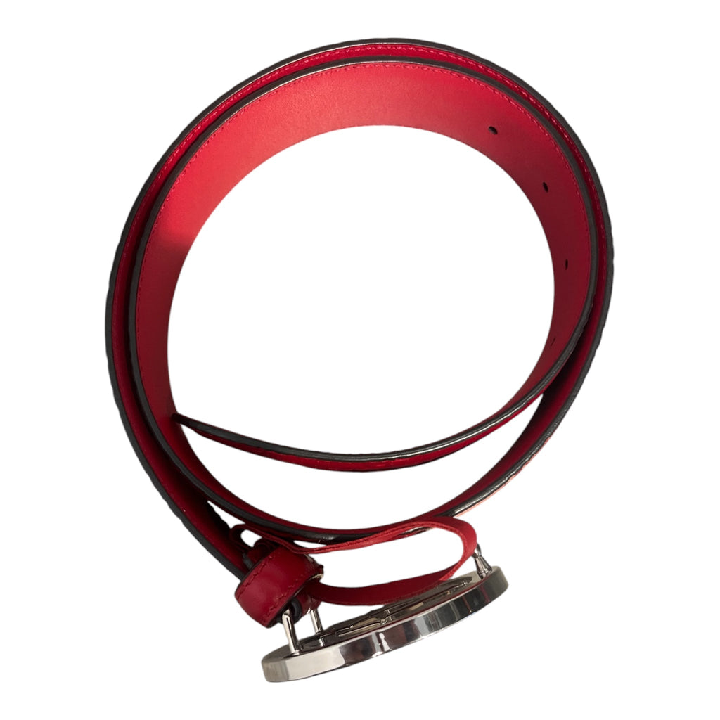 GUCCI/Belt/Leather/RED/M's/RED MONOGRAM BELT