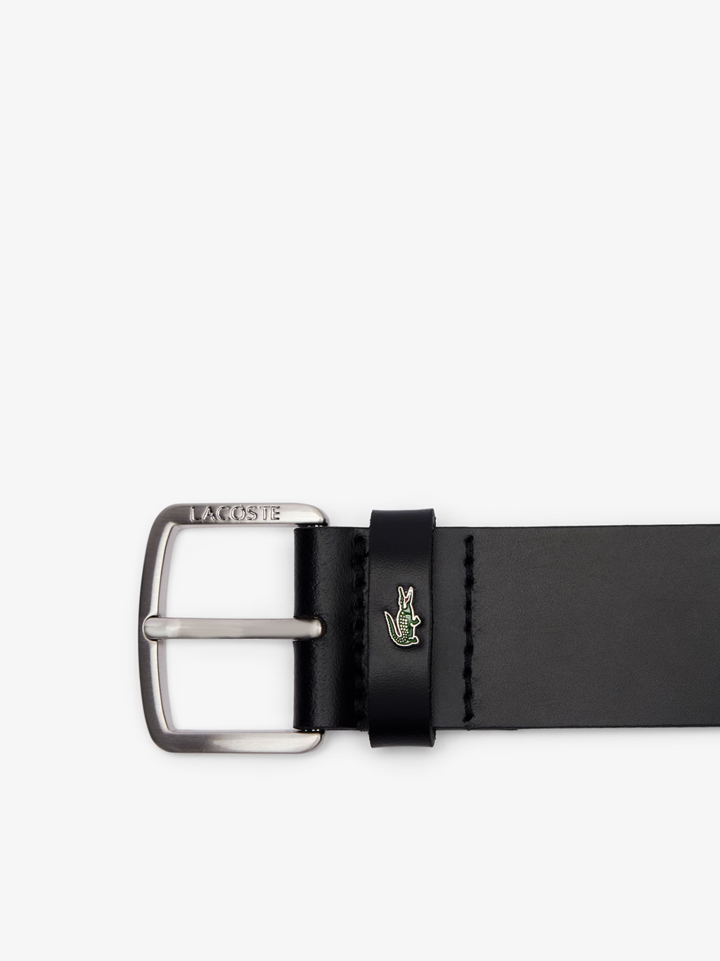 LACOSTE Smooth Leather Belt Black