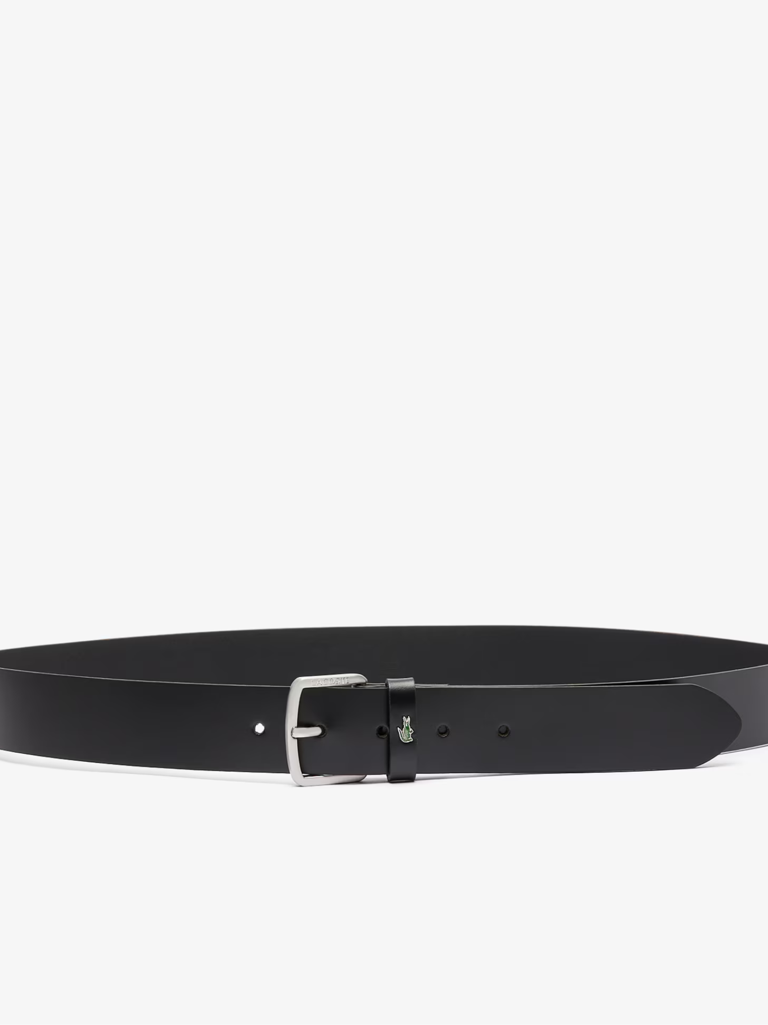 LACOSTE Smooth Leather Belt Black