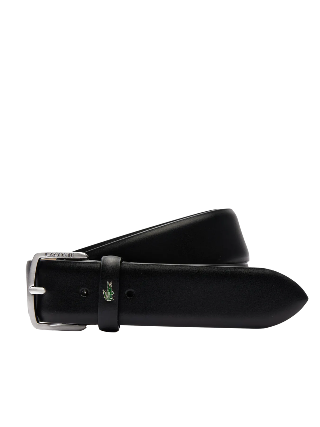 LACOSTE Smooth Leather Belt Black
