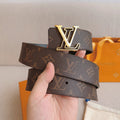 LOUIS VUITTON LV 25S BELT 40 MM IN BROWN CALFSKIN 593208