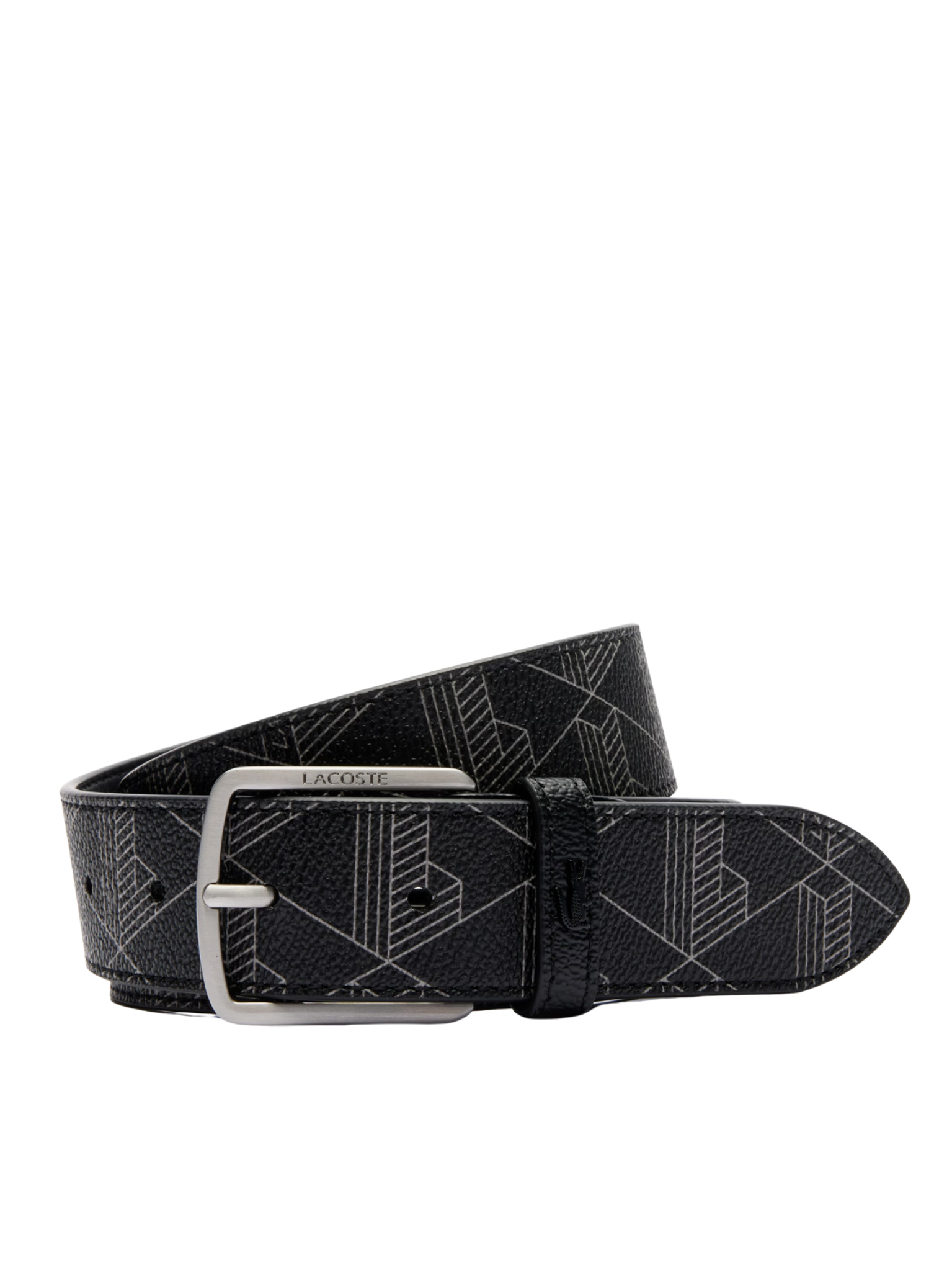 LACOSTE Monogram Belt Black