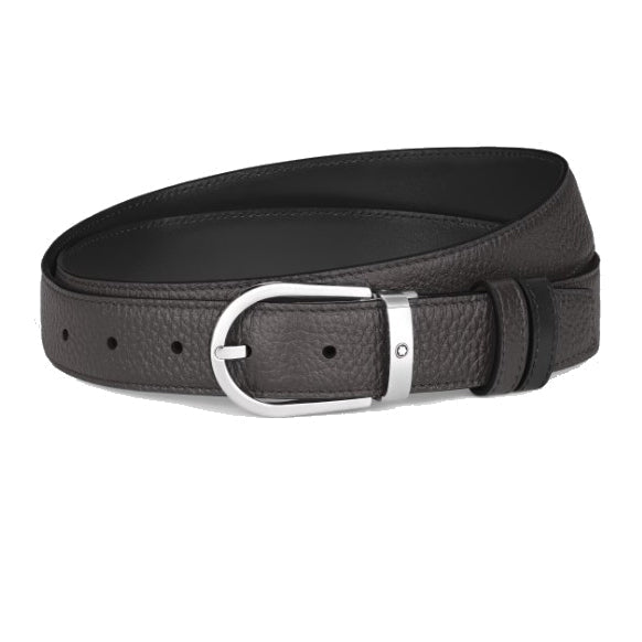 Montblanc reversible belt Meisterstück 30 mm forged iron black 223369