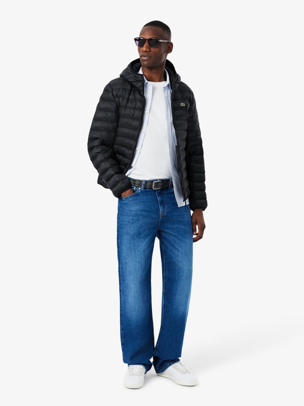 LACOSTE Monogram Belt Black