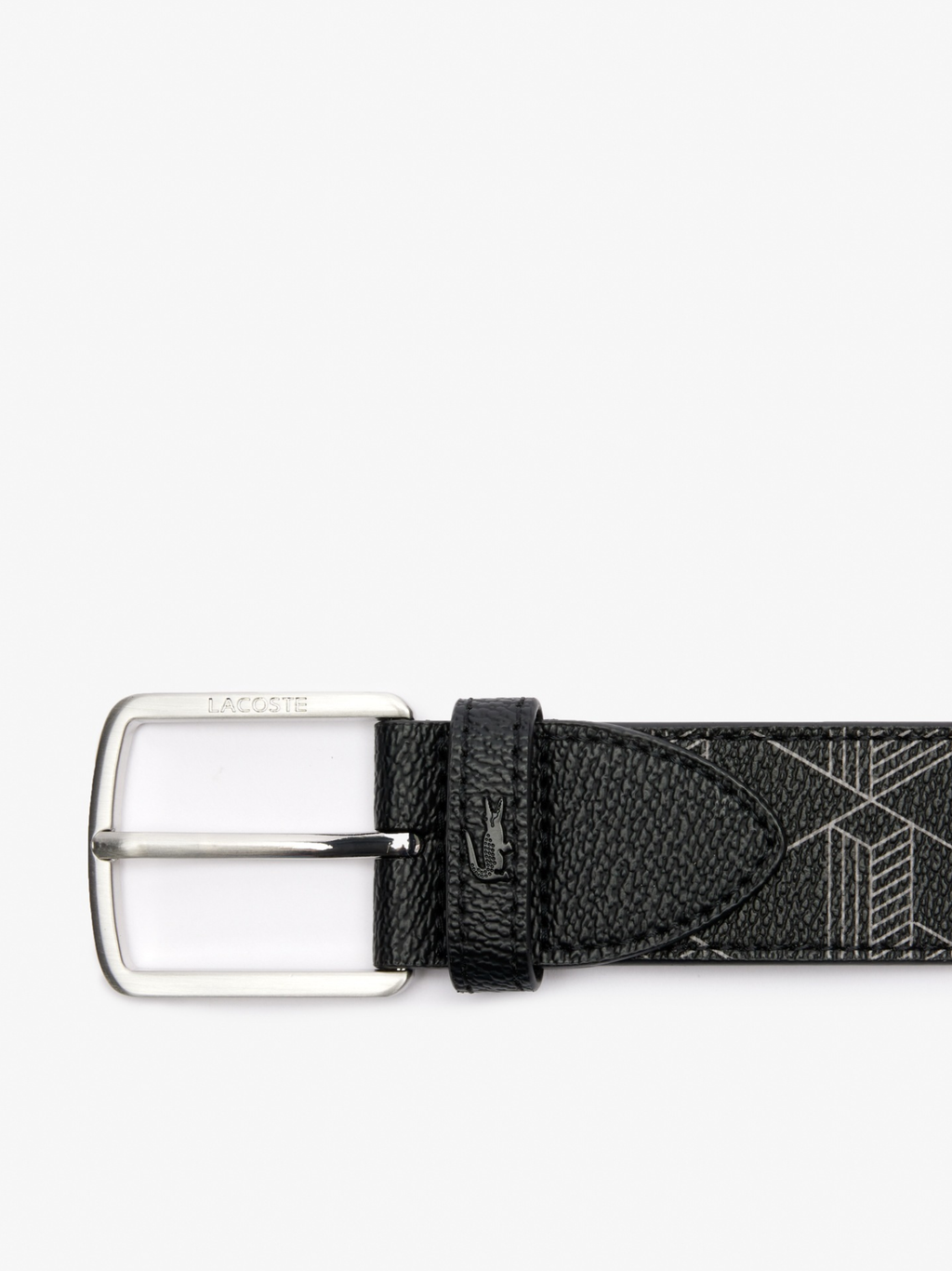 LACOSTE Monogram Belt Black
