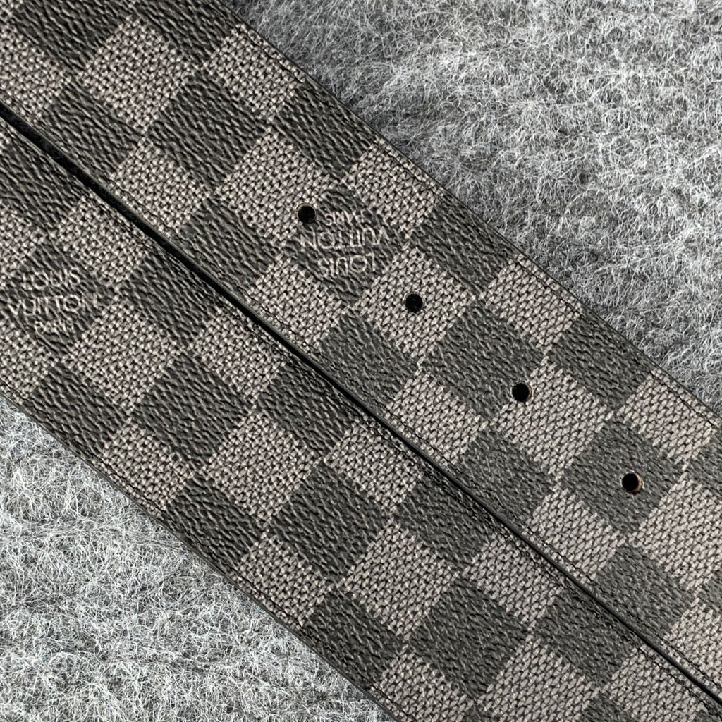 LV Initiales Damier Graphite Belt ‘Black Grey’
