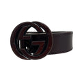 GUCCI/Belt/Leather/BRW/Interlocking G Wood Belt