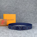 LV Initials 40mm Reversible Belt ‘Blue’