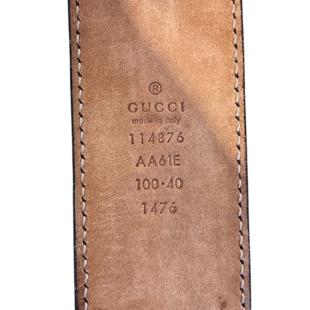 GUCCI/Accessories/Leather/NVY/M's/GG embossed belt