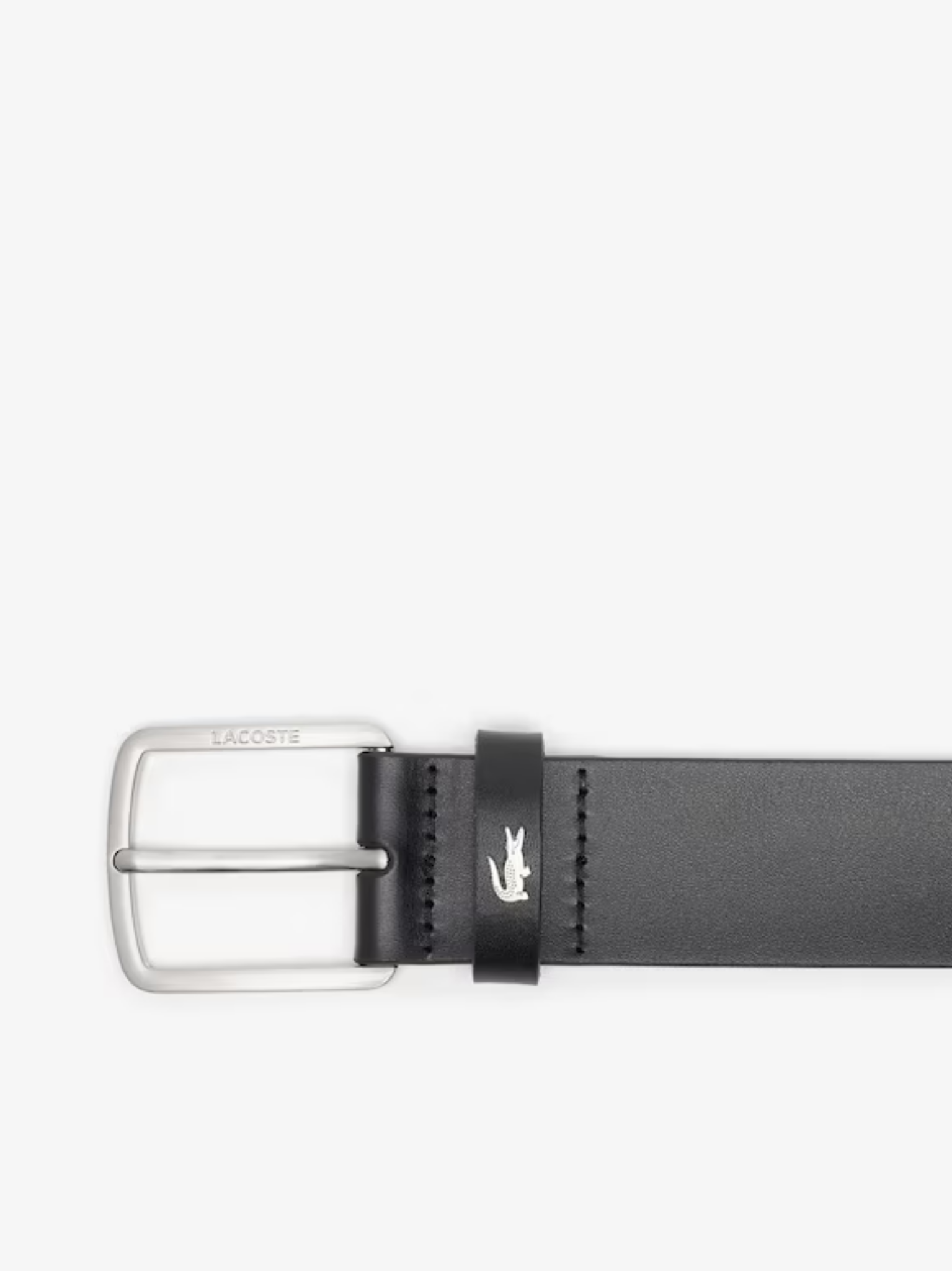 LACOSTE Smooth Leather Belt Black