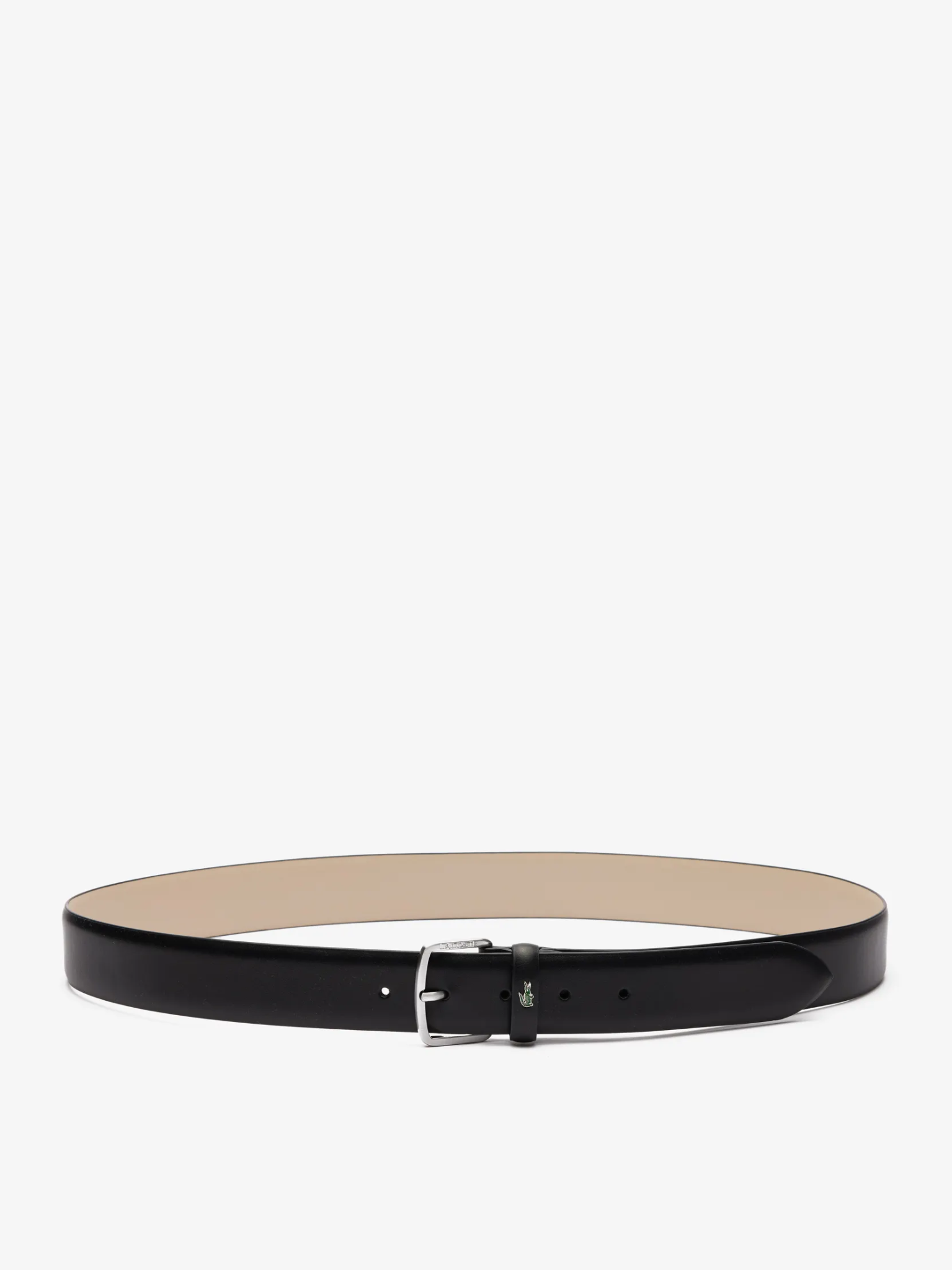 LACOSTE Smooth Leather Belt Black