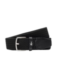 LACOSTE Stretch Canvas Strap Belt Black