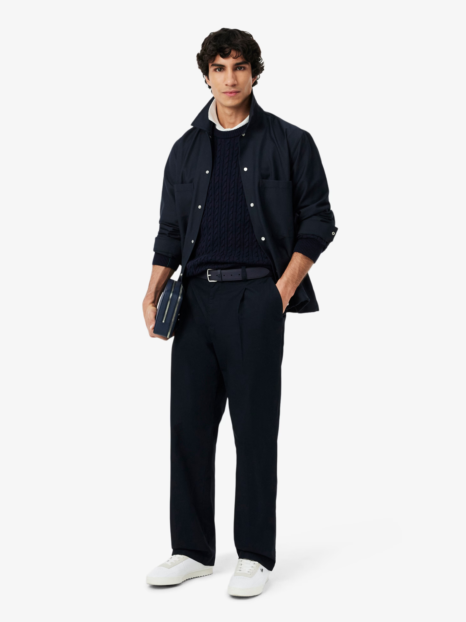 LACOSTE Petit Piqué Belt Navy