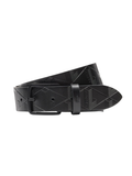 LACOSTE Monogram Leather Belt Black