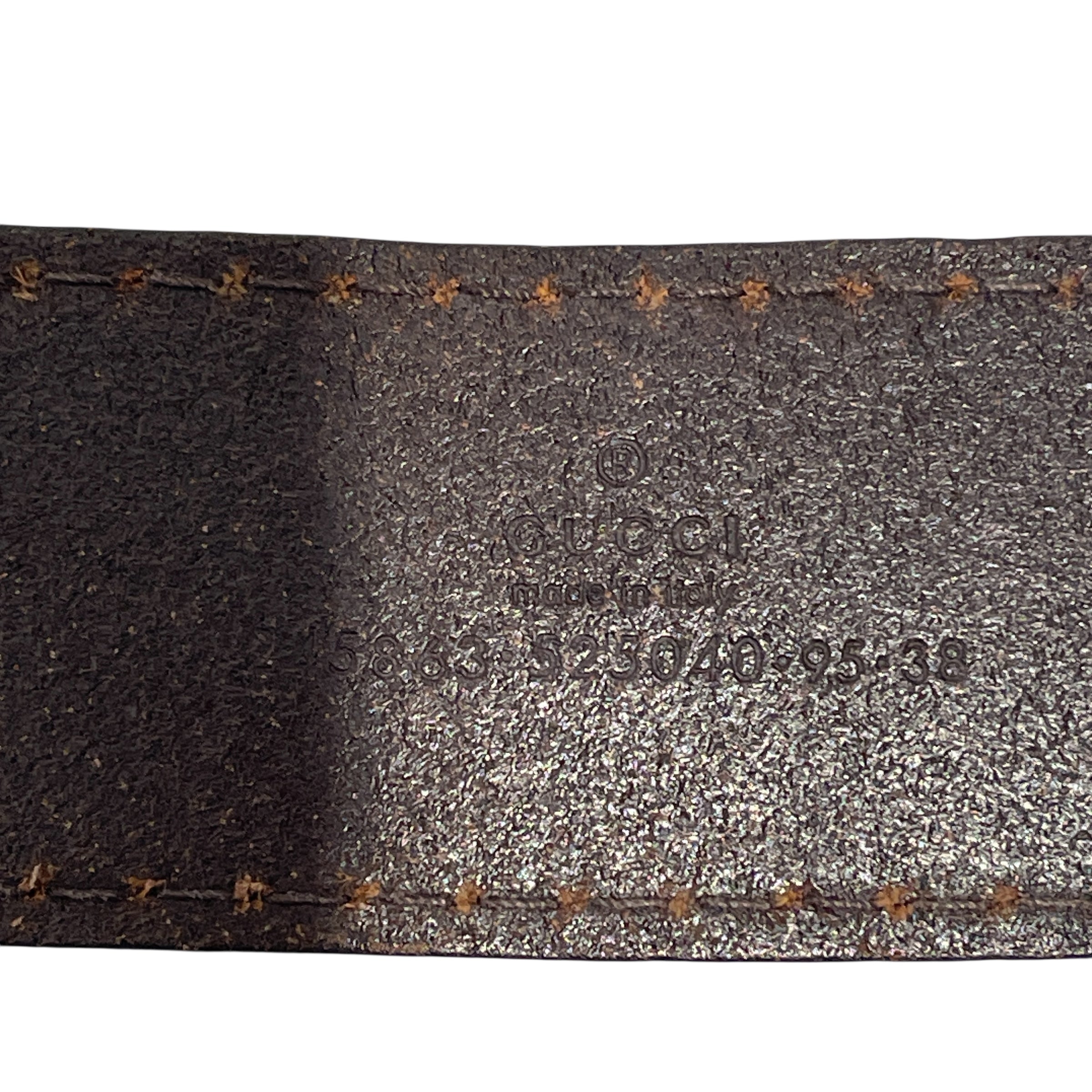 GUCCI/Belt/Leather/BRW/Interlocking G Wood Belt