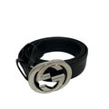 GUCCI/Belt/Leather/BLK/M's/GUCCISSIMA DOUBLE G BELT