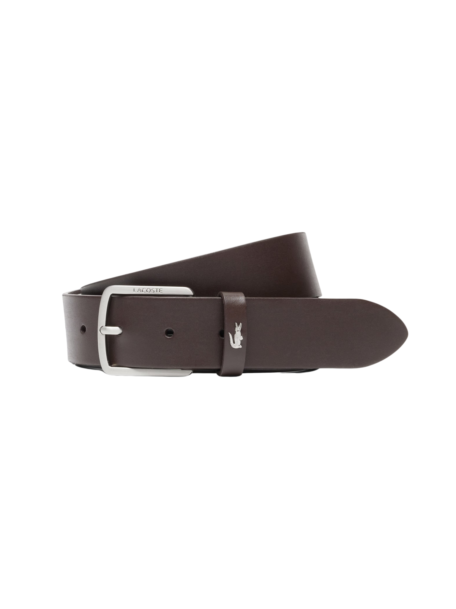 LACOSTE Smooth Leather Belt Brown