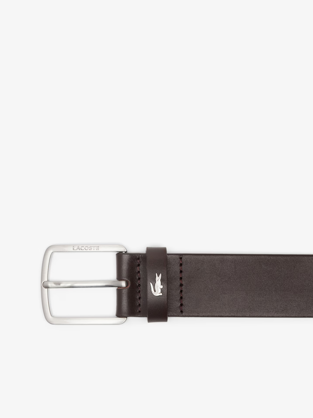 LACOSTE Smooth Leather Belt Brown
