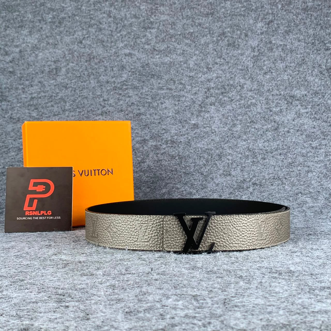 LV Initiales 40mm Reversible Belt ‘Light Grey’