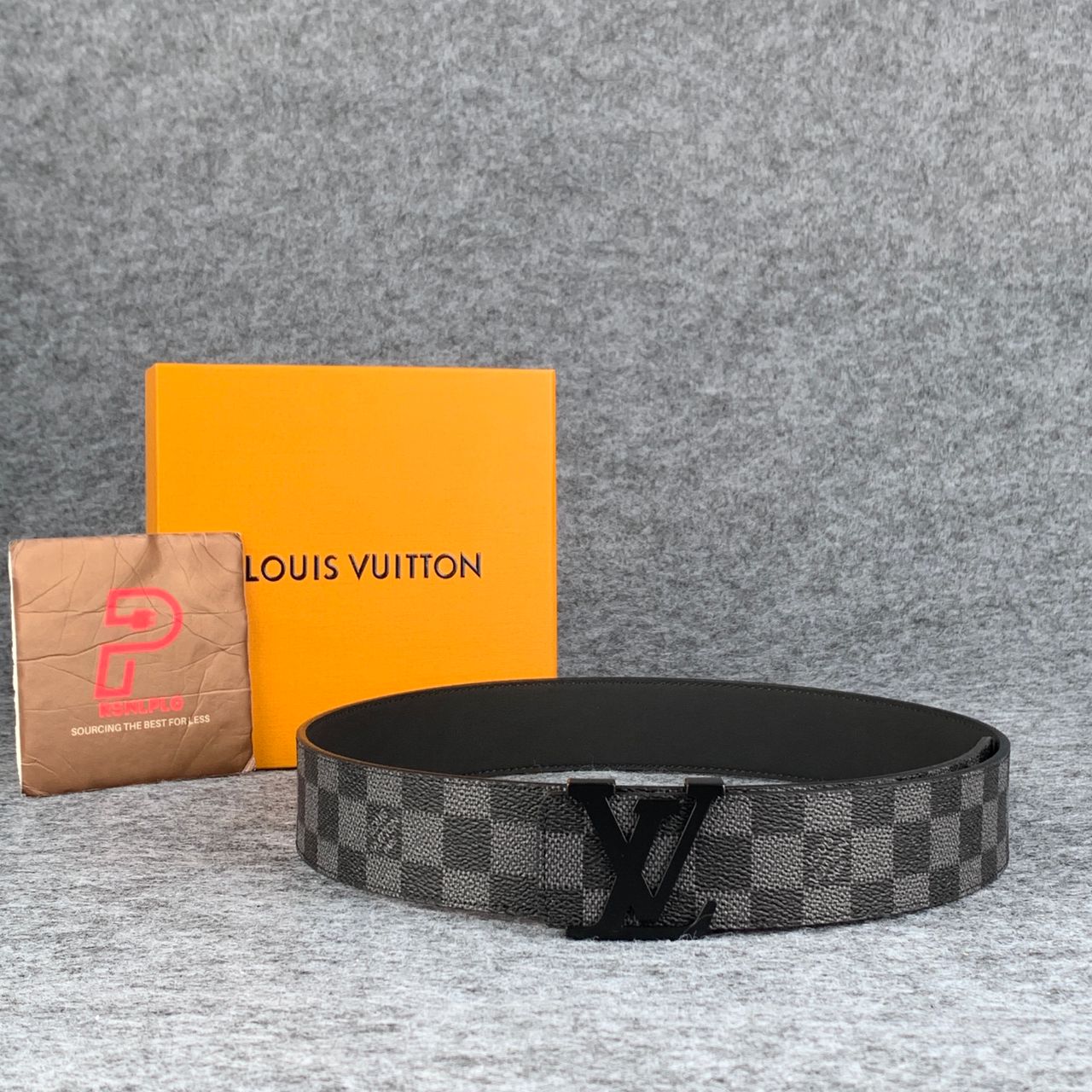 LV Initiales Damier Graphite Belt ‘Black Grey’