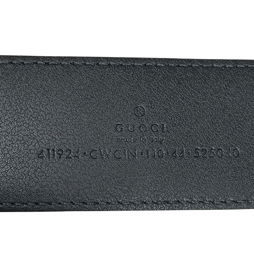 GUCCI/Belt/Leather/BLK/M's/GUCCISSIMA DOUBLE G BELT