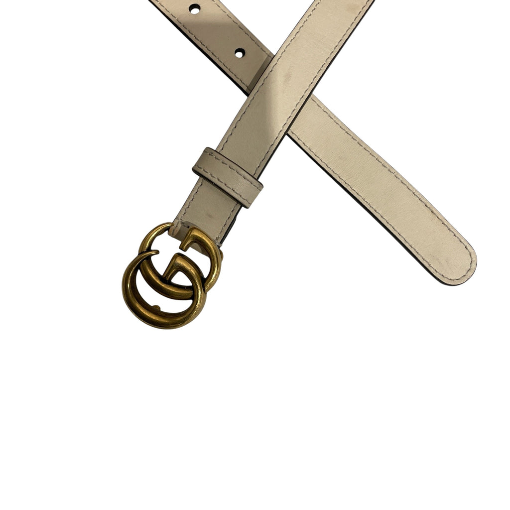 GUCCI/Belt/Leather/CRM/L's/GOLD GG BELT