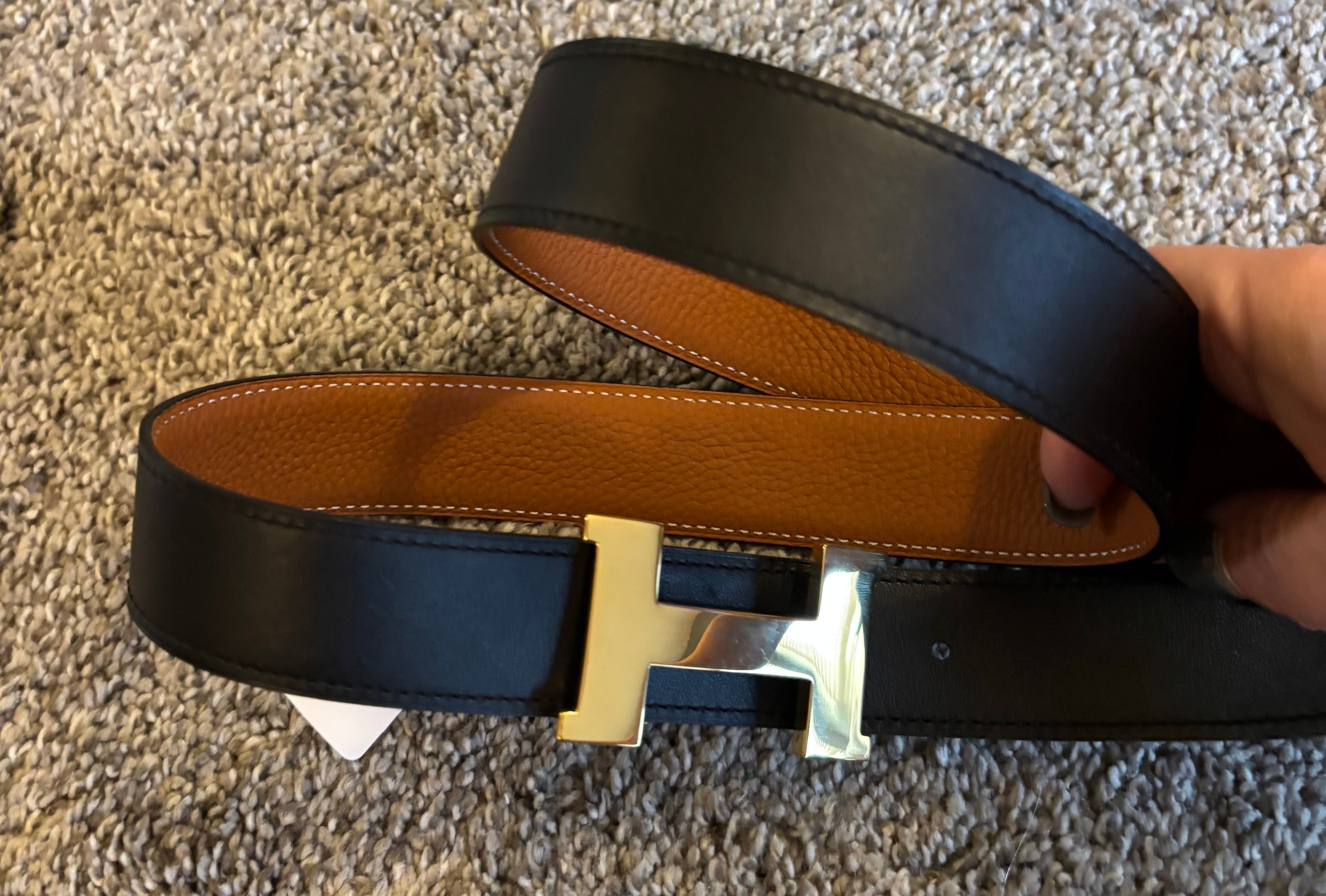 Hermes H Belt Reversible Brown/Black fits 31-33" | Hermès belt