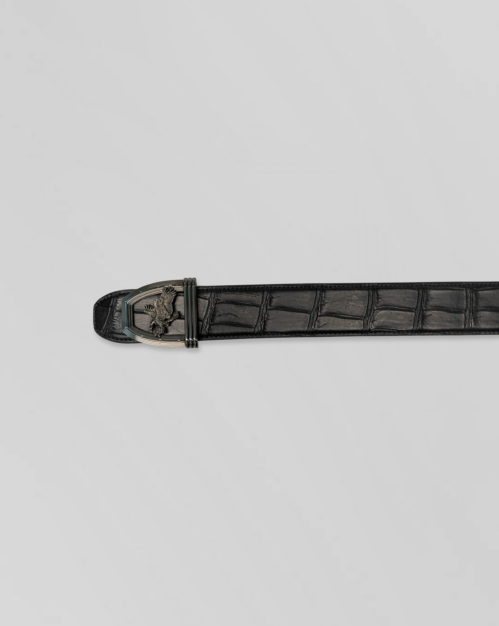Stefano Ricci Crocodile Leather Belt Eagle Buckle