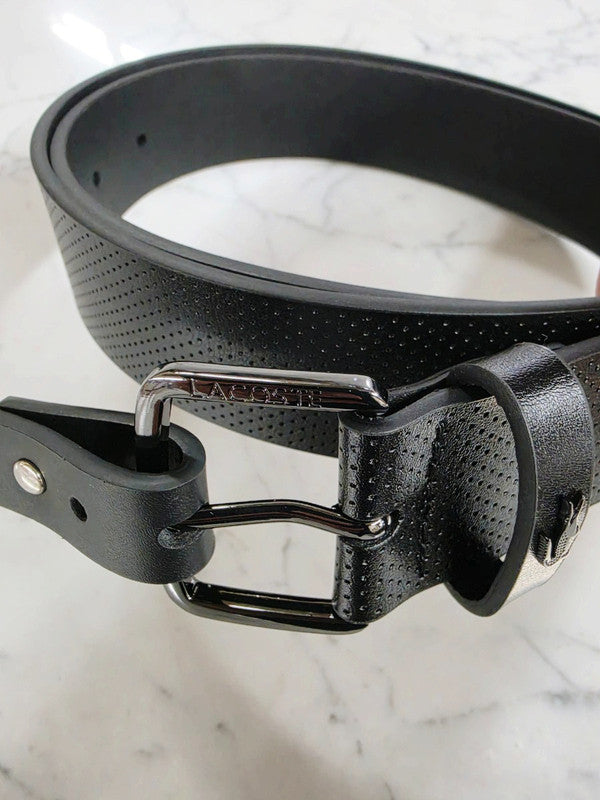 Lacoste Perforated Leather Belt Black RC4084 000