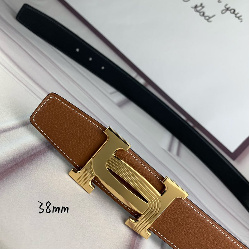 HBL5 Real leather 3.8CM 95-125CM Belt with all packing |Hermès belt