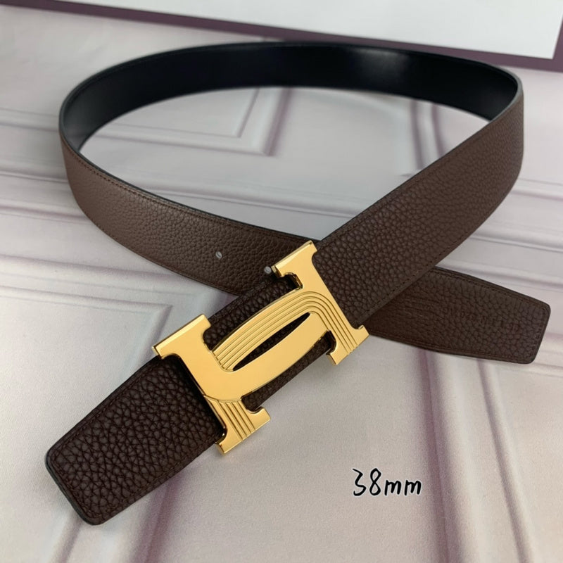 HBL5 Real leather 3.8CM 95-125CM Belt with all packing |Hermès belt