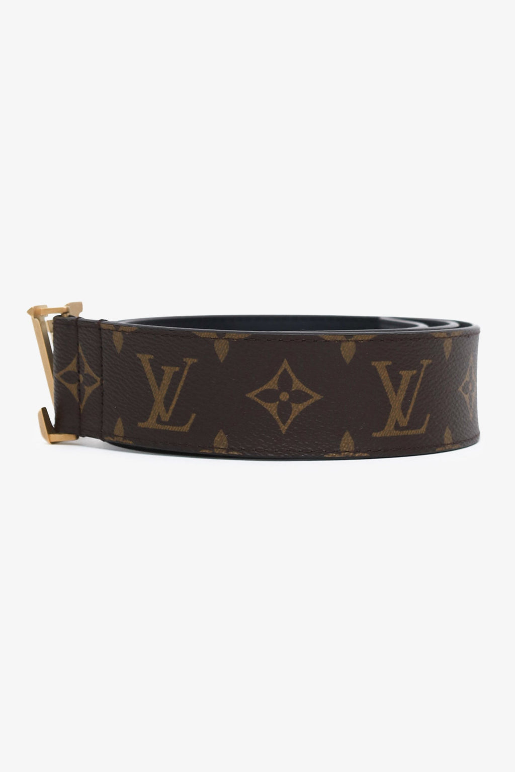 Louis Vuitton Monogram Leather LV Initiales Belt Size 95
