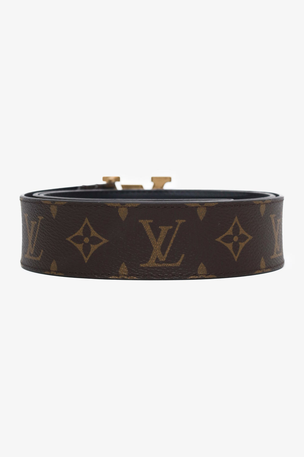 Louis Vuitton Monogram Leather LV Initiales Belt Size 95