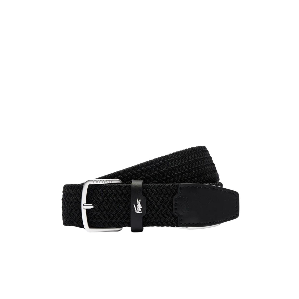 Cintura Lacoste Canvas Stretch Nero