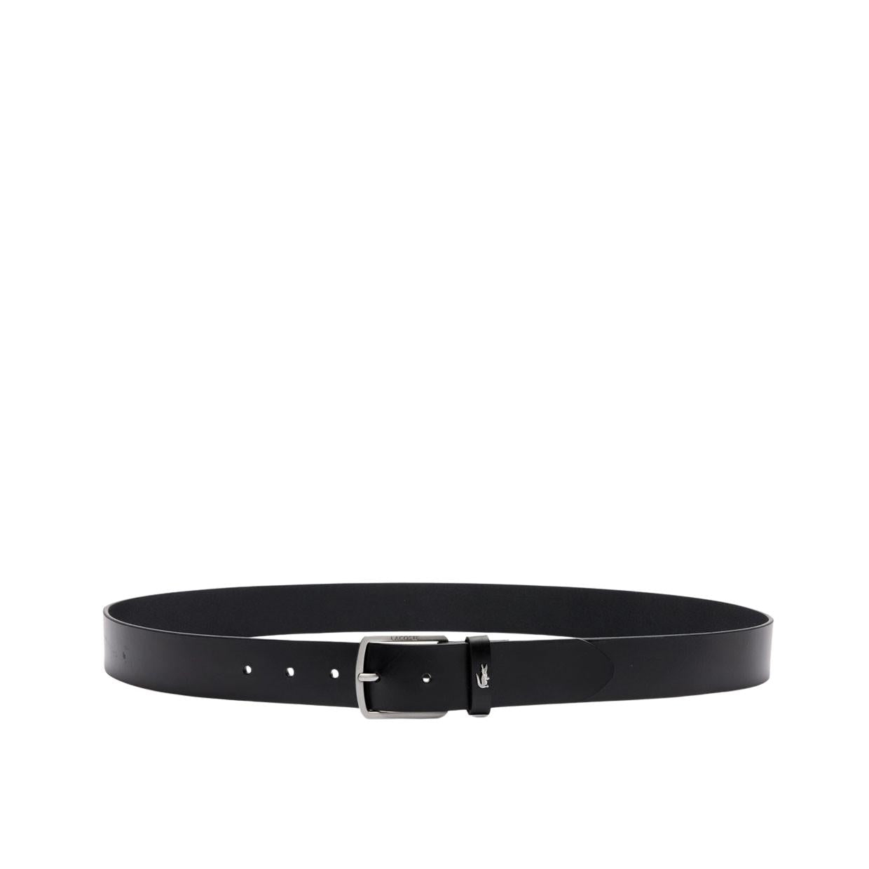 Cintura Lacoste Pelle Liscia Nero