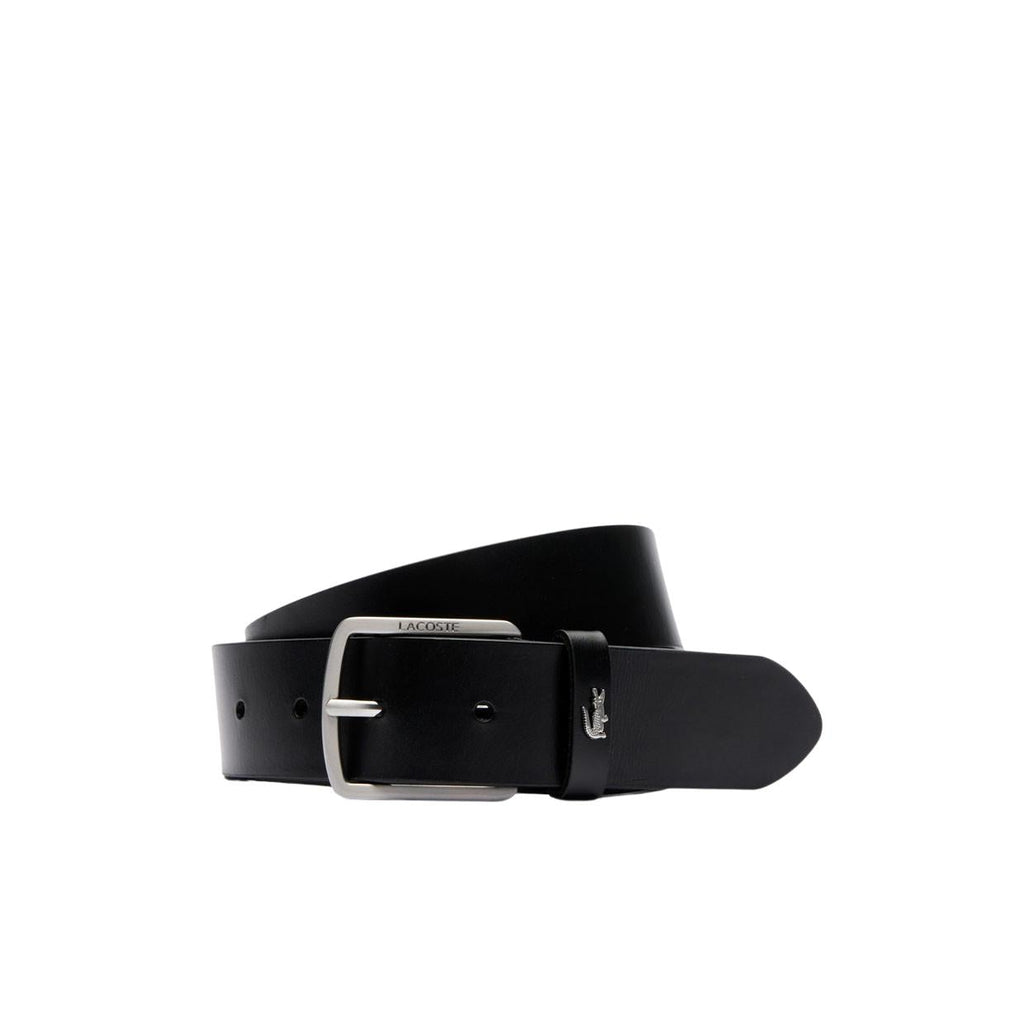 Cintura Lacoste Pelle Liscia Nero