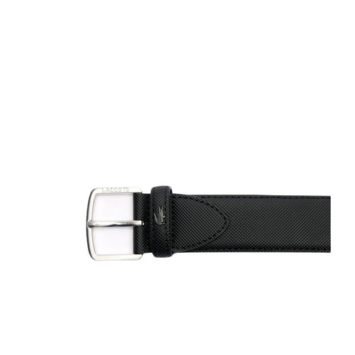 Cintura Uomo Lacoste Petit Piqué Nero