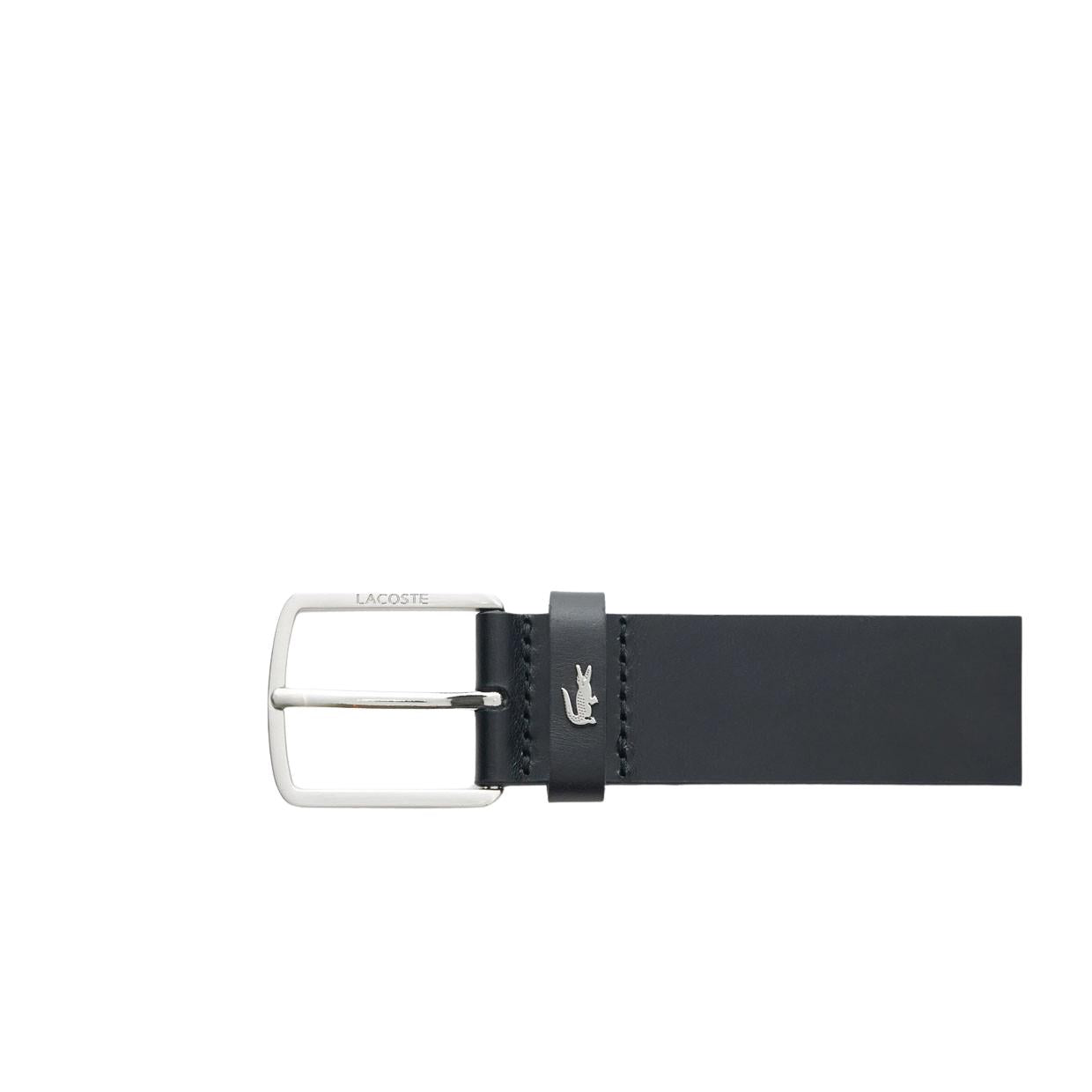 Cintura Lacoste Pelle Liscia Nero