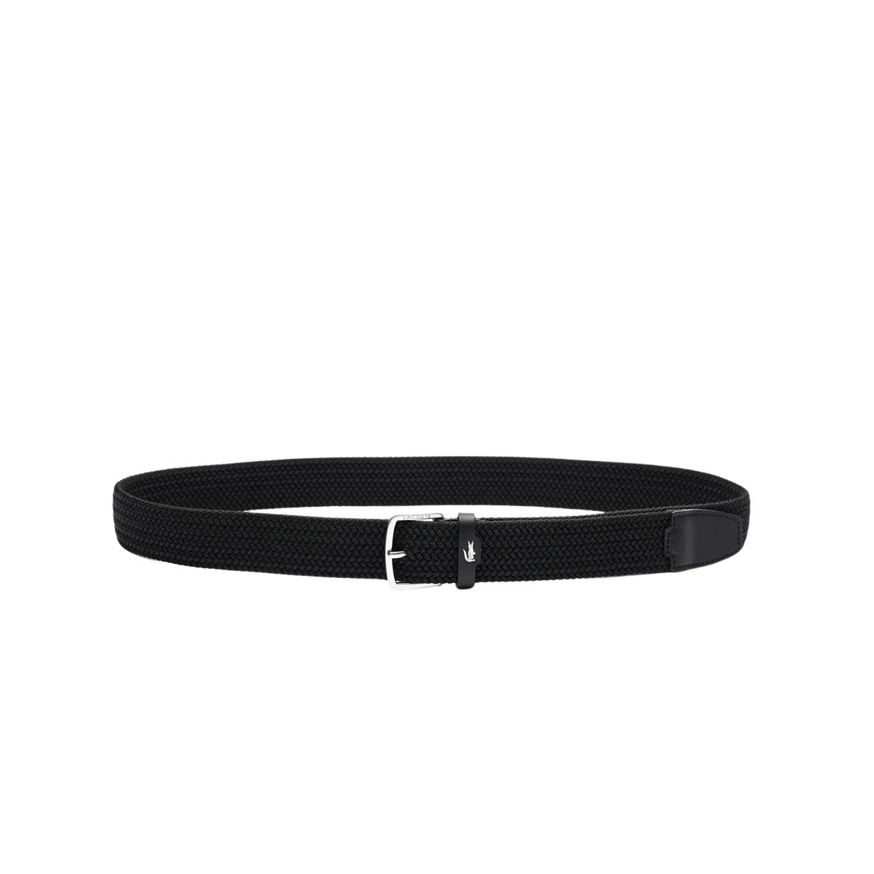 Cintura Lacoste Canvas Stretch Nero