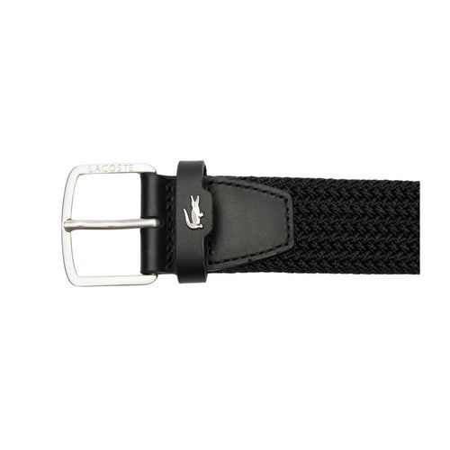 Cintura Lacoste Canvas Stretch Nero