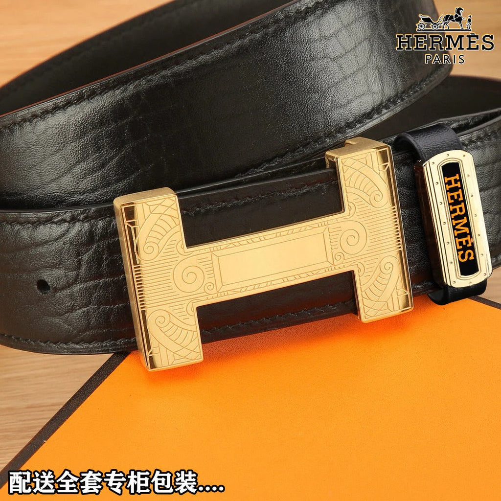 HM Constance Belt 38mm Black Togo Leather 619664|Hermès belt