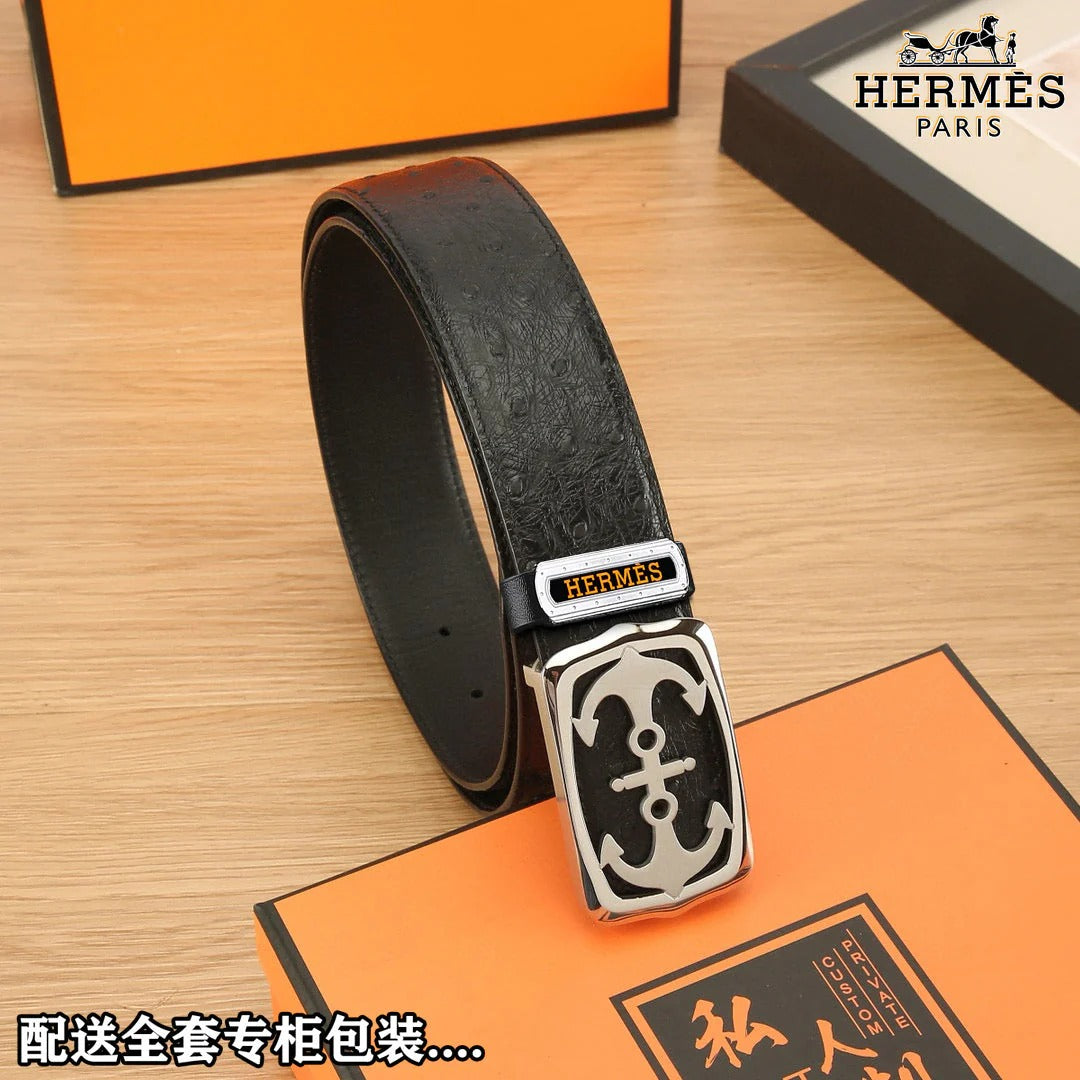 HM Constance Belt 38mm Black Original Leather 619665|Hermès belt