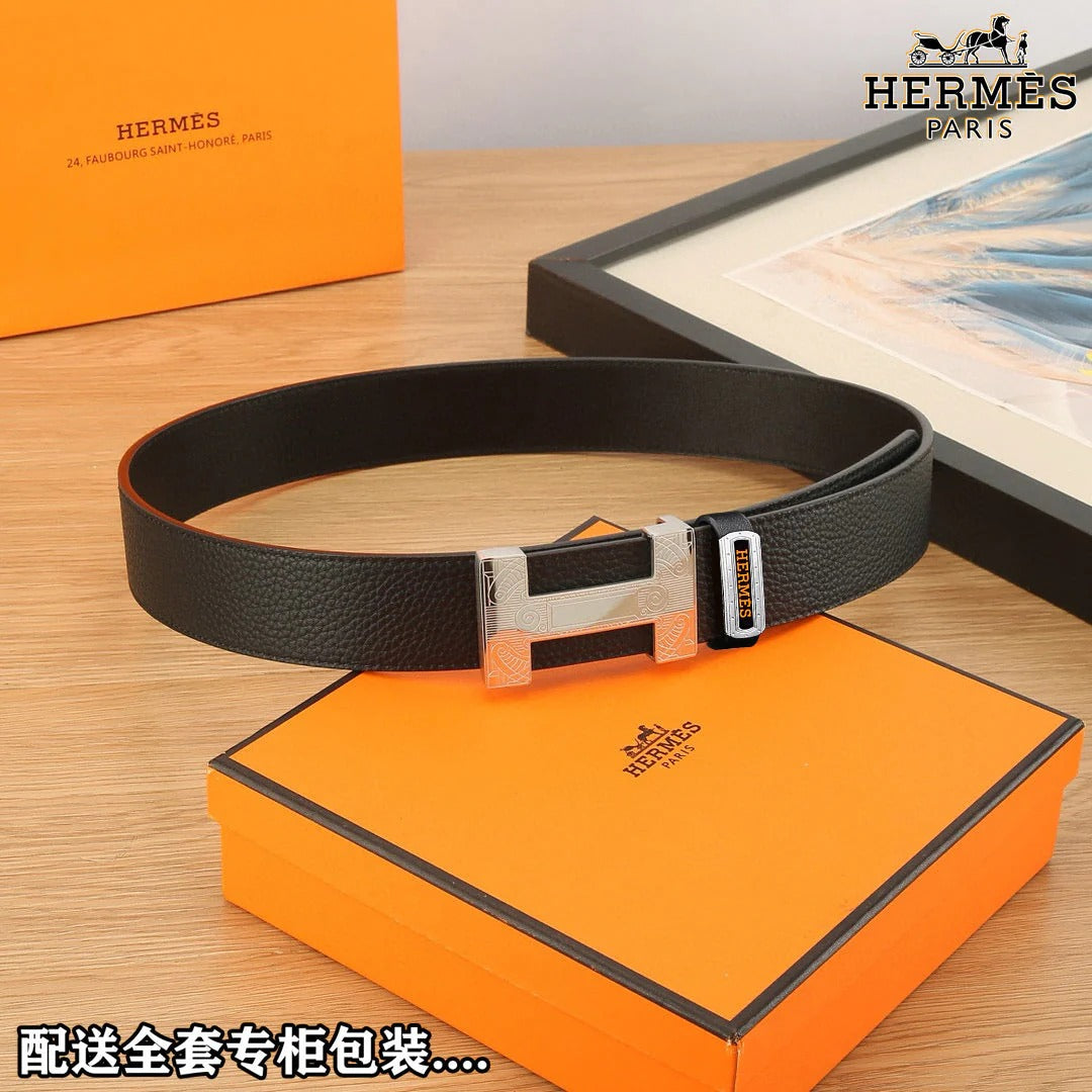 HM Constance Belt 38mm Black Togo Leather 619664|Hermès belt