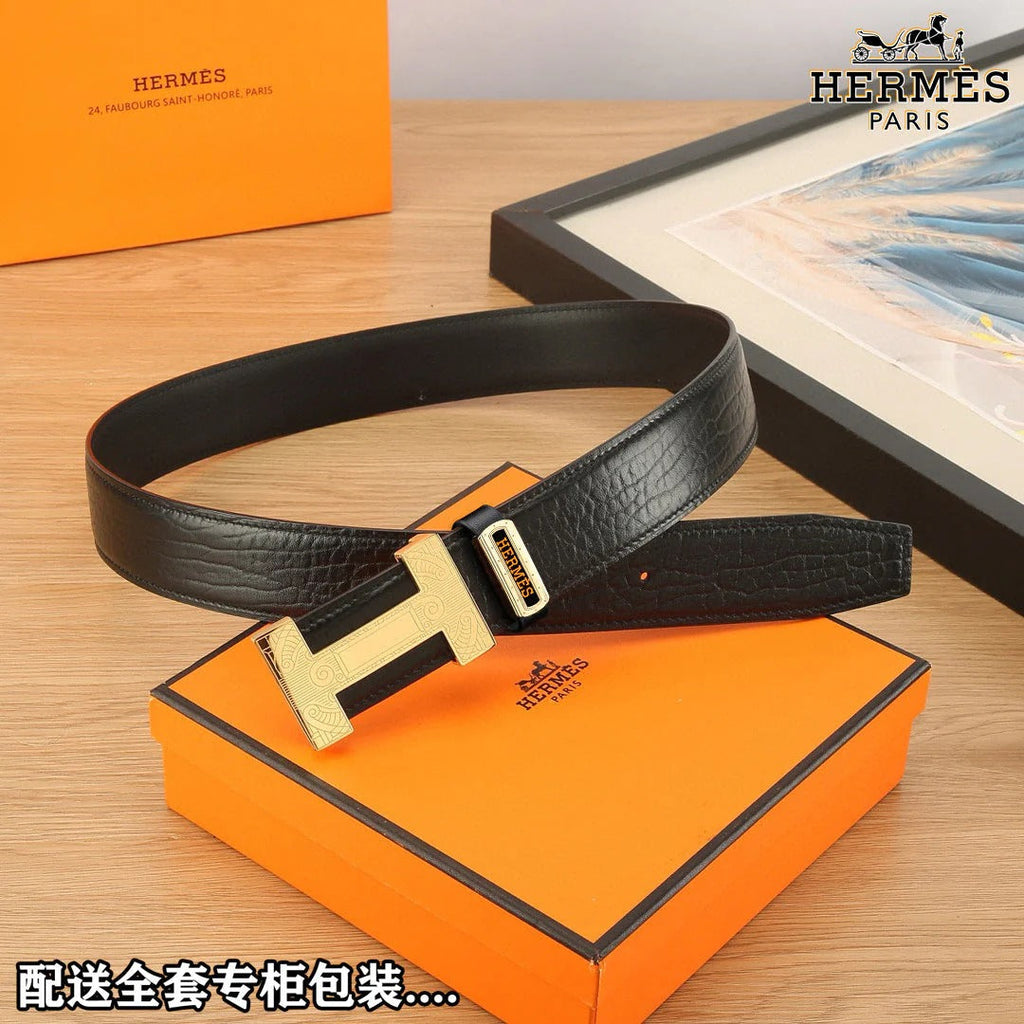 HM Constance Belt 38mm Black Togo Leather 619664|Hermès belt
