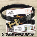 HM Original Belt 38mm Black Crocodile Pattern Gold Buckle 620264 |Hermès belt